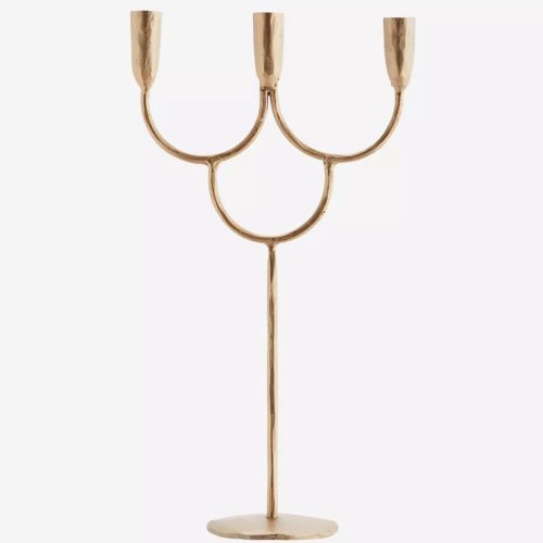 Mosiężny potrójny świecznik