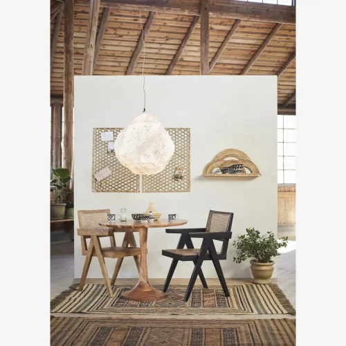 ms_aw22_1368 Krzesło z rattanowym oparciem czarne Madam Stoltz