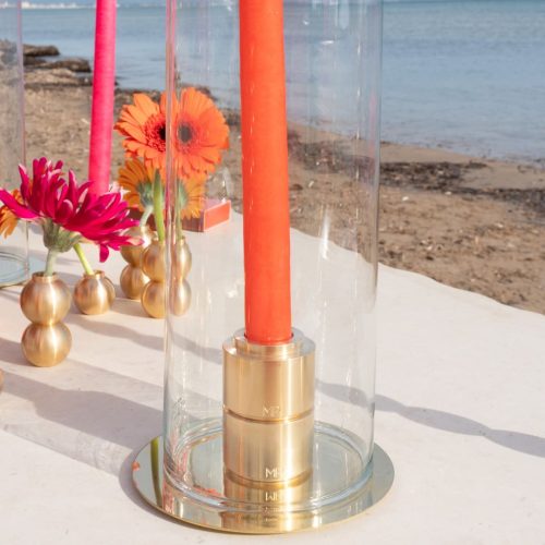 support-en-laiton-pour-bougeoir-et-photophore (2) Podstawka Disc Maison Pechavy