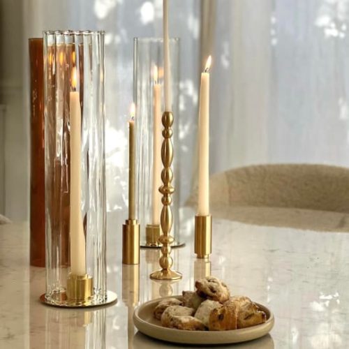 support-en-laiton-pour-bougeoir-et-photophore (3) Podstawka Disc Maison Pechavy