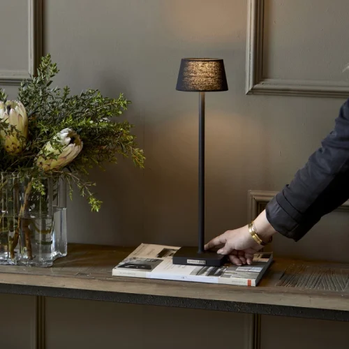 Lampa Luminee Linen black USB 549810