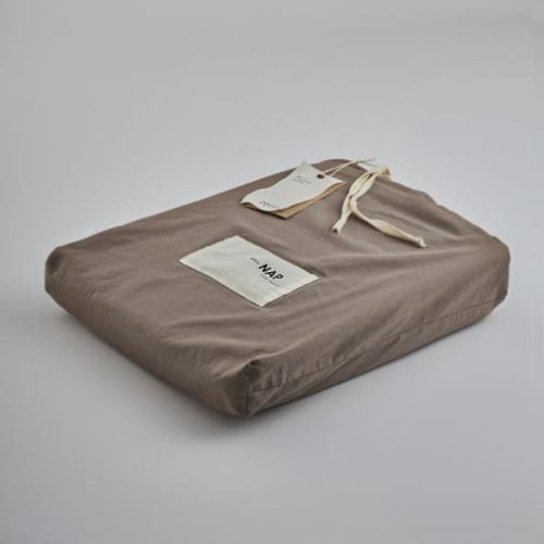 Prześcieradło z gumką Lizbona III Taupe 180x200