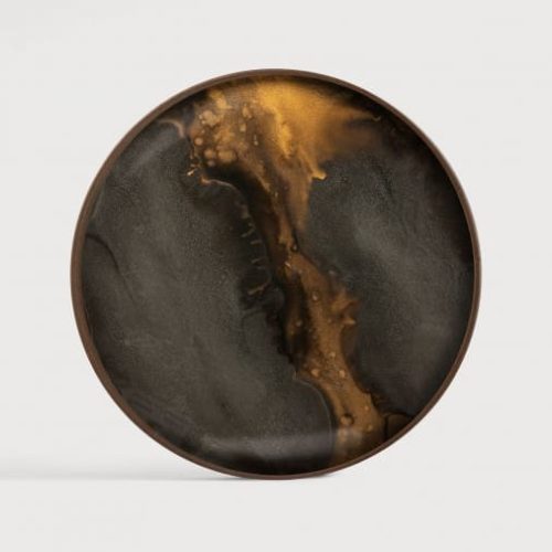 taca-dekoracyjna-bronze-organic-glass-ethnicraft Taca Bronze Organic XS Ethnicraft 20468