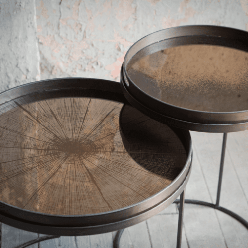 20407 Taca Bronze Slice Mirror L Ethnicraft