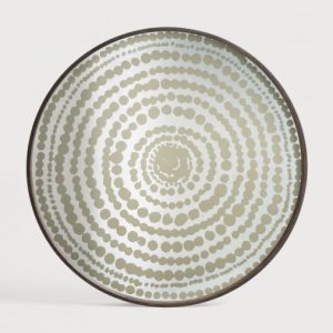 20373 Taca dekoracyjna Gold Beads Mist Mirror L Ethnicraft