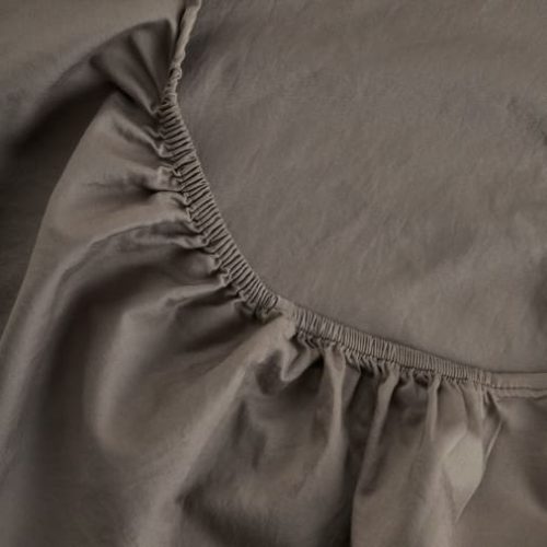 Prześcieradło z gumką Lizbona III Taupe 180x200