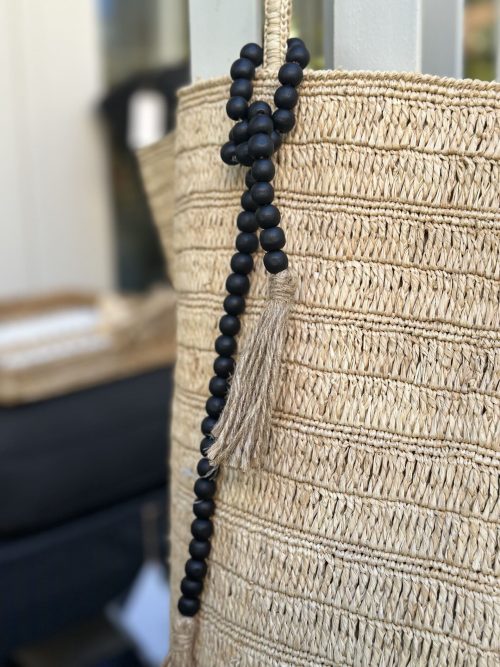 Koraliki drewniane czarne