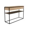 Konsola Oak 2 szuflady Monolit Black Ethnicraft 26872