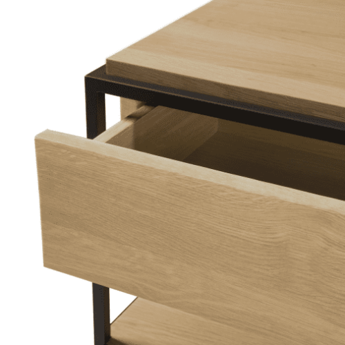 Konsola Oak 2 szuflady Monolit Black Ethnicraft 26872