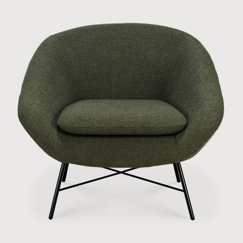 product_wf_20136_Barrow_lounge_chair_Pine_Green_fabric_front_WEB Fotel Barrow Ginger Ethnicraft 20136