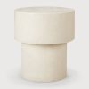 product_wf_26410_Elements_side_table_stool_microcement_off_white_mushroom_front_WEB Stolik Elements Microcement Off White Ethnicraft 26410