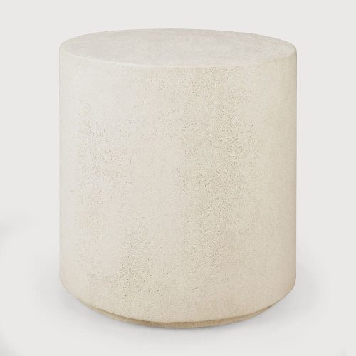 product_wf_26413_Elements_side_table_Microcement_off_white_round_front_WEB Stolik Ø40 Elements Microcement Off White Ethnicraft 26413
