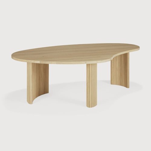 product_wf_50792_Boomerang_coffee_table_oak_pebble_shape_front_WEB Stolik kawowy dębowy Boomerang 126cm Ethnicraft 50792
