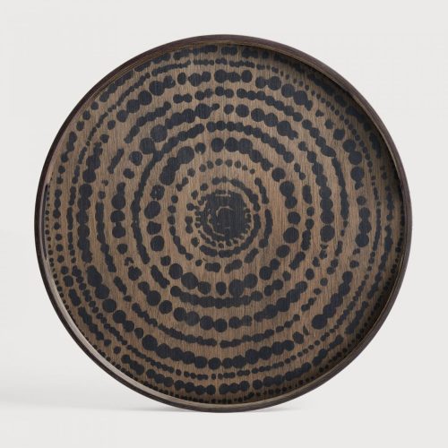 taca-dekoracyjna-black-beads-wood-s-ethnicraft 20370 taca Ethnicraft Black Beads Wood S