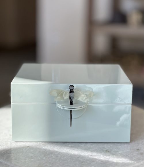 Lakierowane pudełko Dragonfly Baby blue- XL OiSoiOi