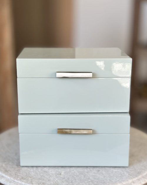 Lakierowane pudełko Baby blue- XL OiSoiOi