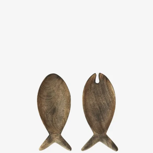 Drewniane łyżki do serwowania Madam Stoltz MSD23S-09