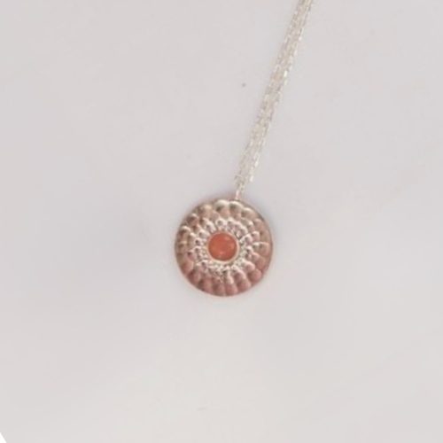 Srebrny naszyjnik z kamieniem księżycowym Lamenta