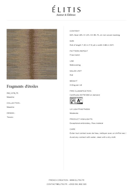 Tapeta Tissoro Fragments d'étoiles