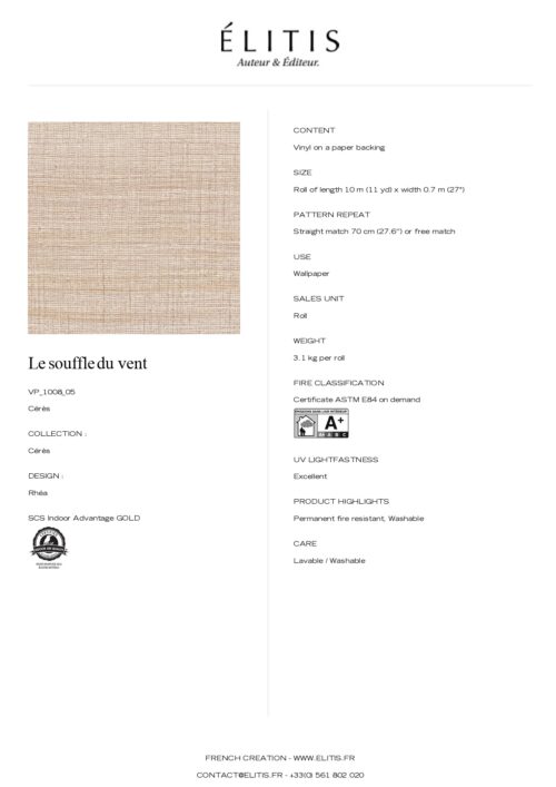 Tapeta Rhéa Le souffle du vent