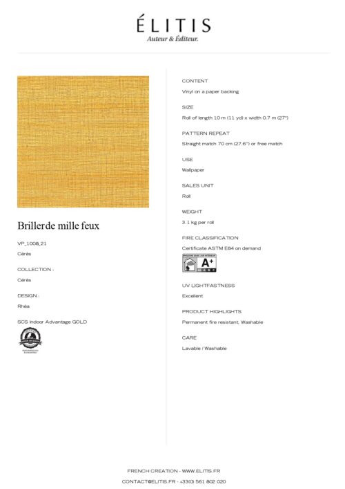 Tapeta Rhéa Briller de mille feux