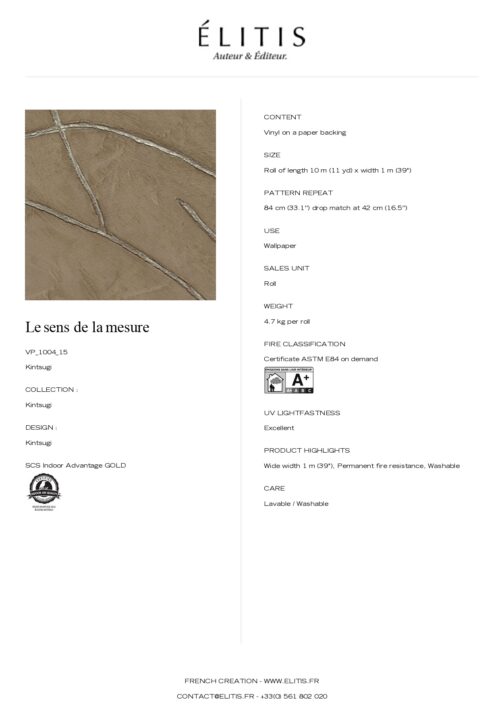 Tapeta Kintsugi Le sens de la mesure