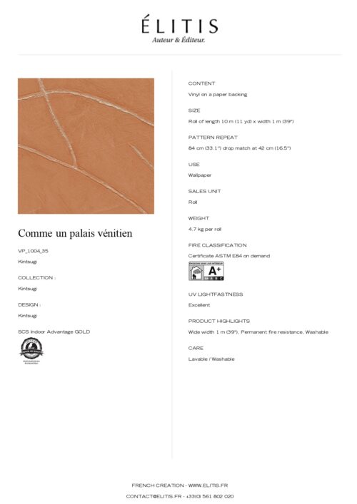 Tapeta Kintsugi Comme un palais vénitien