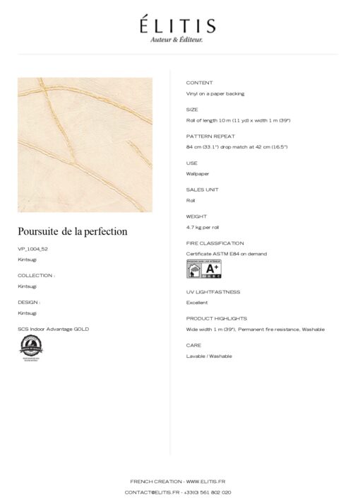 Tapeta Kintsugi Poursuite de la perfection