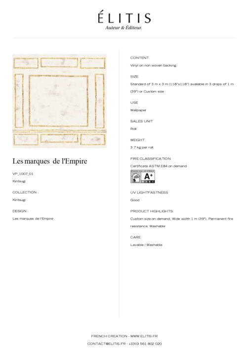 Tapeta Kintsugi Les marques de l'Empire