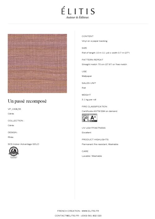 Tapeta Rhéa Un passé recomposé