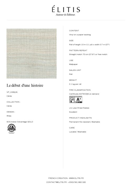 Tapeta Rhéa Le début d'une histoire