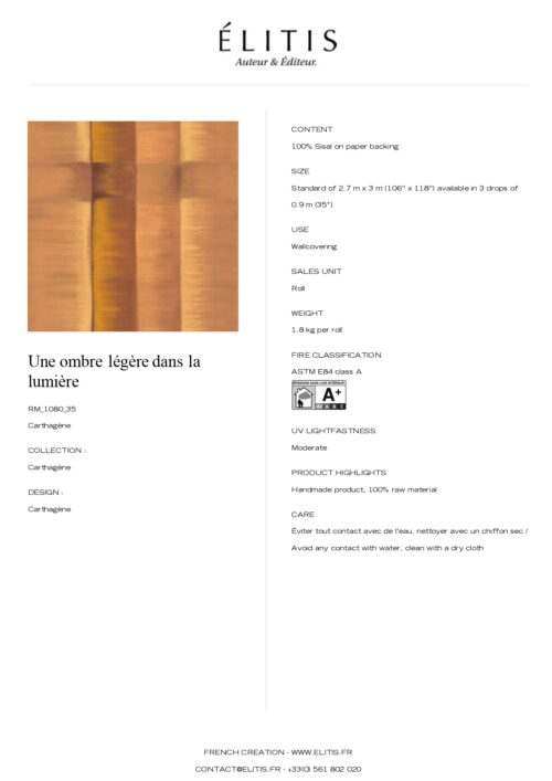 Tapeta Carthagène Une ombre légère dans la lumière