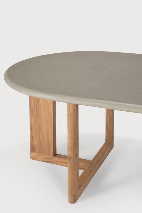 product_wf_11251_Trestle_outdoor_dining_table_concrete_top_reclaimed_teak_base_Light-Grey_oval_240x110x76_det02_WEB Stół Zewnętrzny Testle Ethnicraft