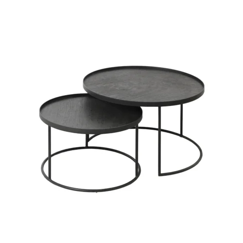 zestaw-stolikow-kawowych-round-tray-low-bez-tac-ethnicraft Zestaw stolików kawowych Round Tray Low L Ethnicraft