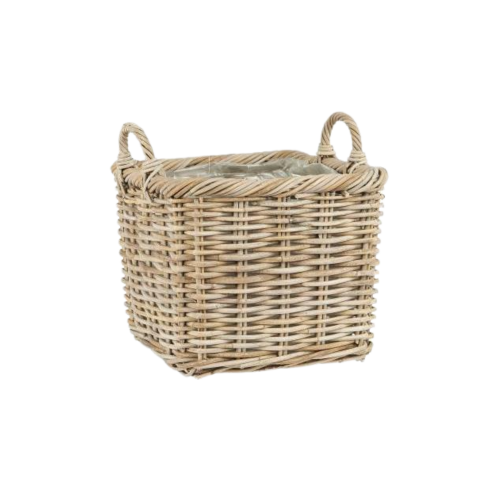 Czarno-Biała Podróż Kwadrat Fotoksiążka (1) Kosz donica kwadratowa S rattan Ib Laursen