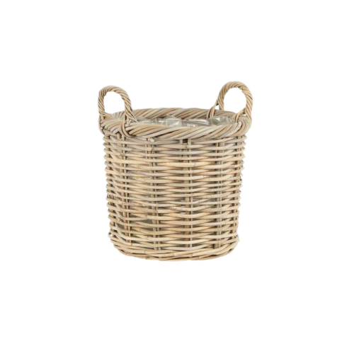 Czarno-Biała Podróż Kwadrat Fotoksiążka (2) Kosz donica okrągła S rattan Ib Laursen