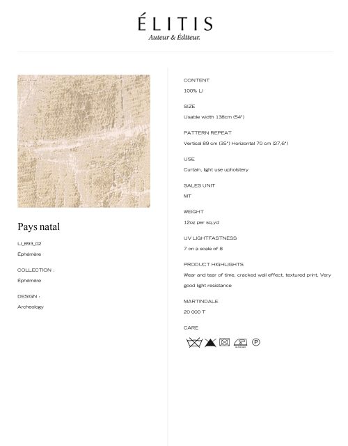 LI 893 02 Archeology - Pays natal