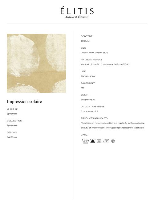 LI 894 02 Full Moon - Impression solaire